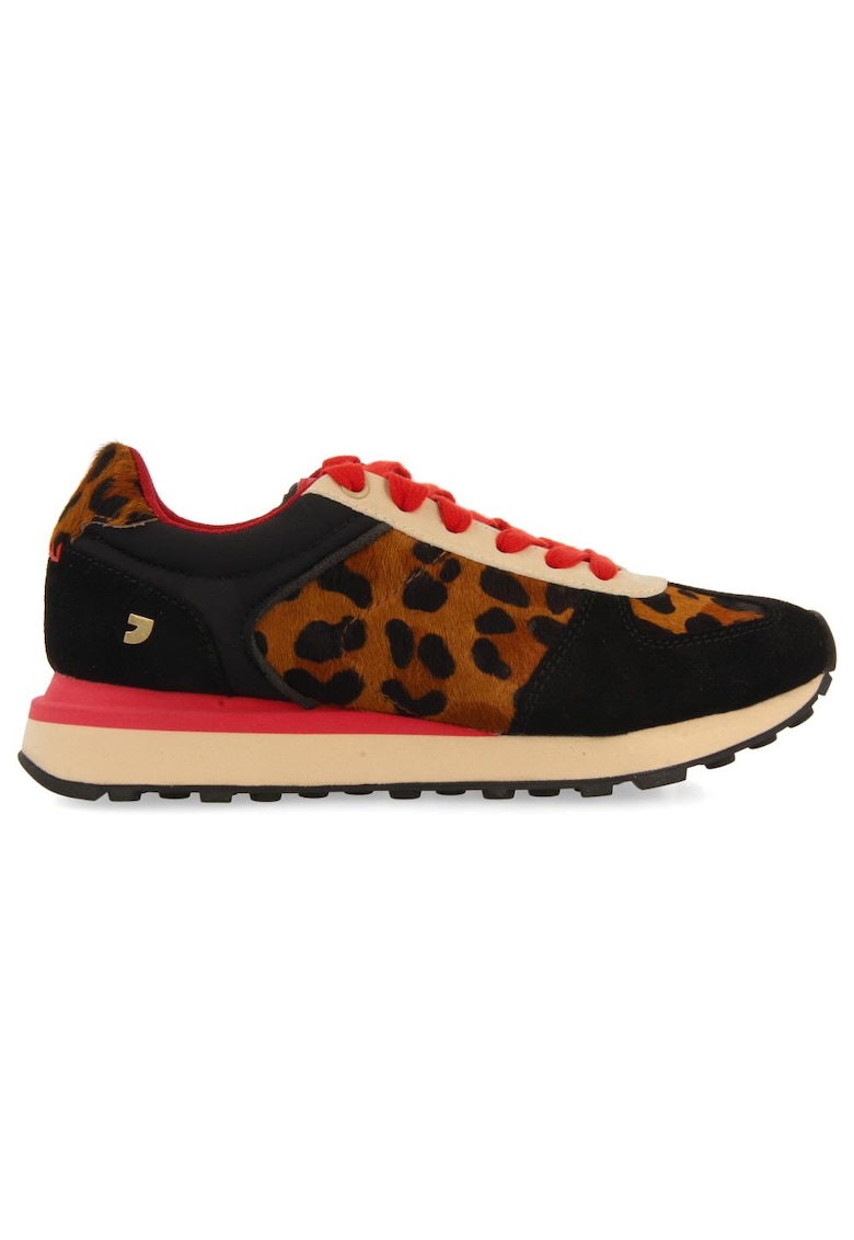 Pantofi sport din piele cu animal print