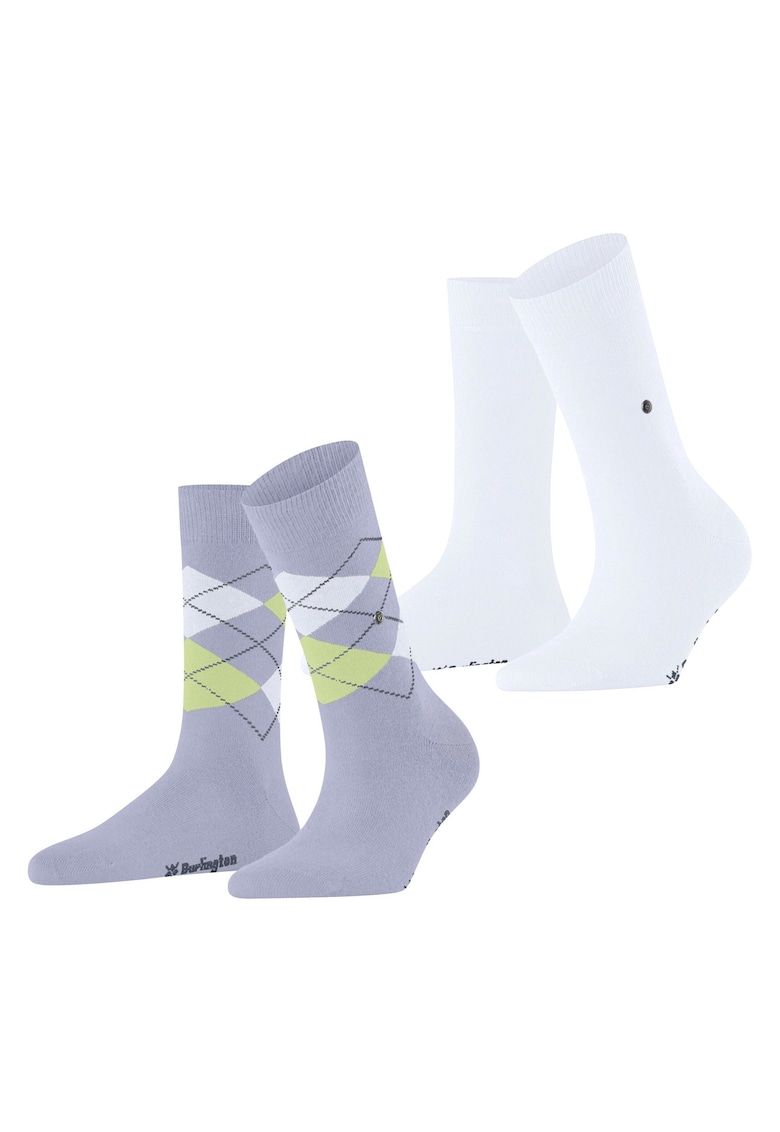 Set de sosete cu imprimeu Argyle - 2 perechi