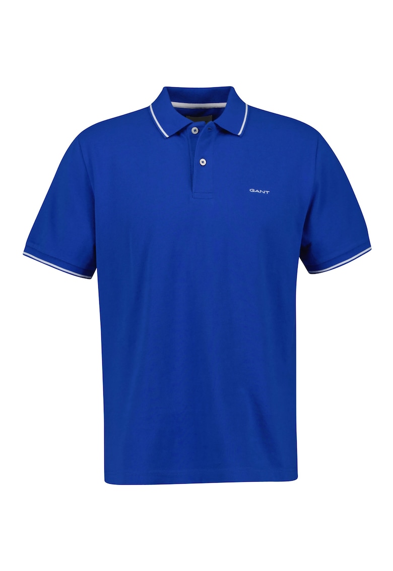 Tricou polo din material pique - Albastru inchis