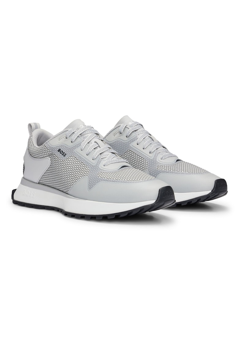 Pantofi sport cu insertii de plasa Jonah - Alb