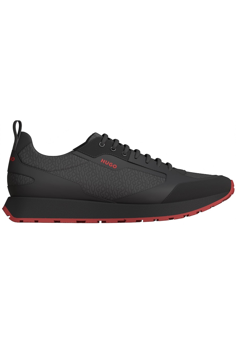 Pantofi sport cu logo Icelin Runn - Rosu/Negru