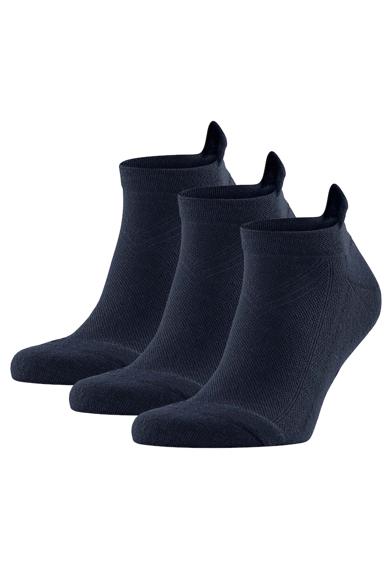 Set de sosete unisex pana la glezna - 3 perechi - Albastru inchis