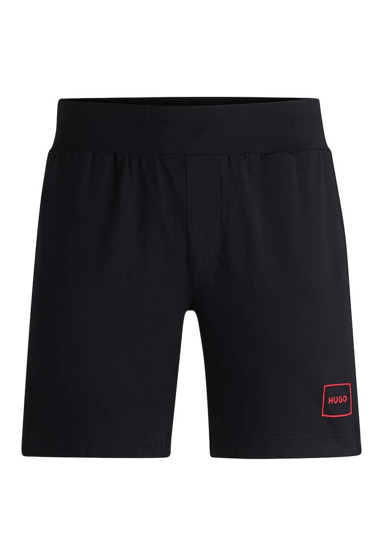 Pantaloni scurti cu logo - Negru