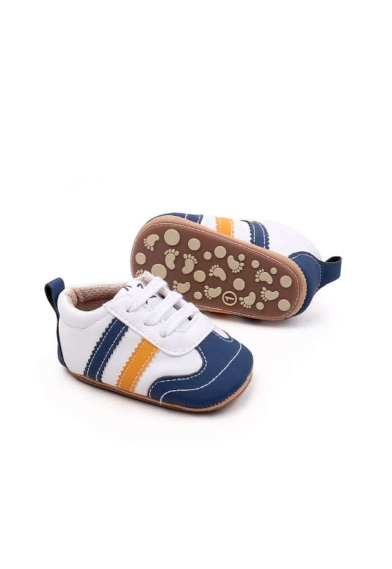 Pantofi Sport Cu Dungi - Casual - Piele ecologica - Baieti - Siret - Multicolor
