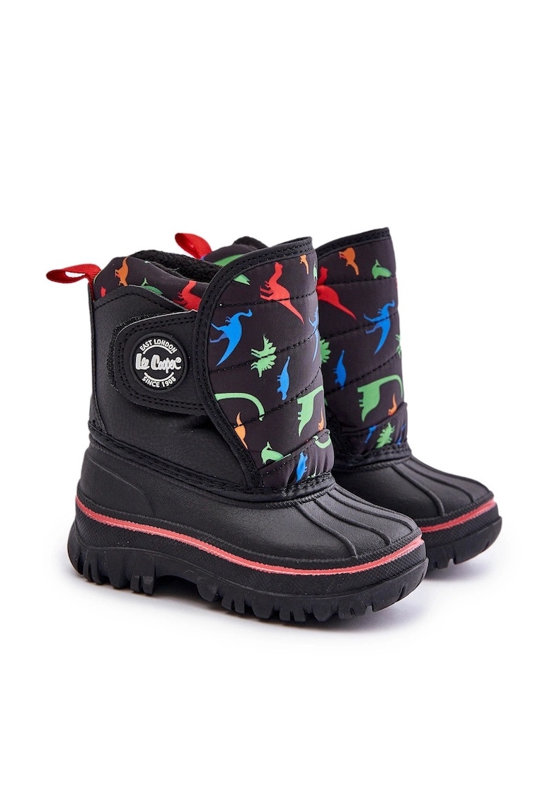 Cizme de zapada copii Lee Cooper - velcro - negru - piele ecologica/textil