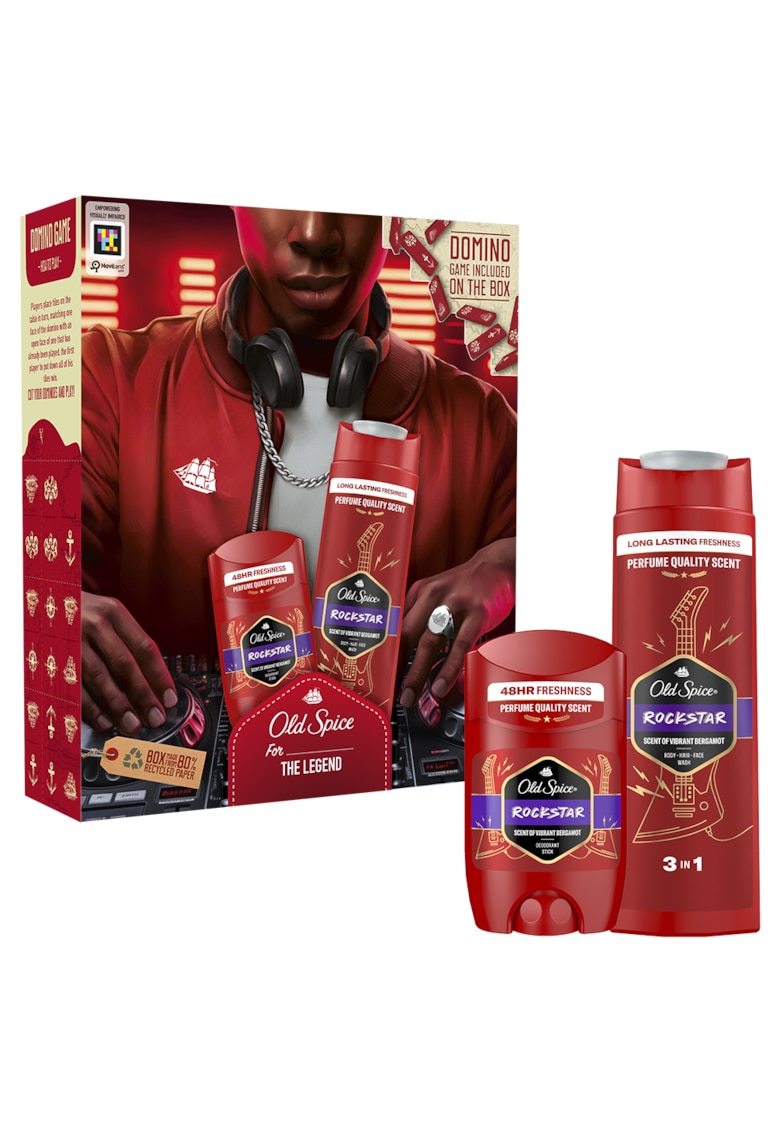 Set cadou  Rockstar: Gel de dus - 250 ml + Deodorant stick - 50 ml