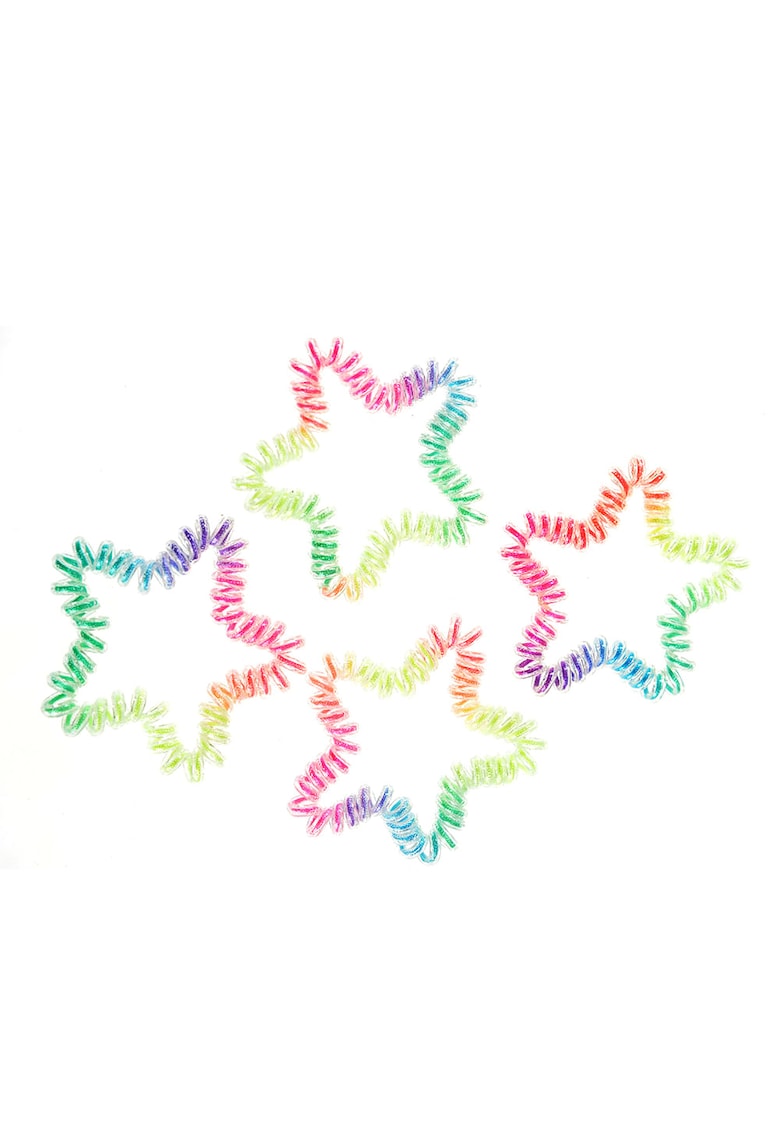 Set 4 elastice colorate forma stea