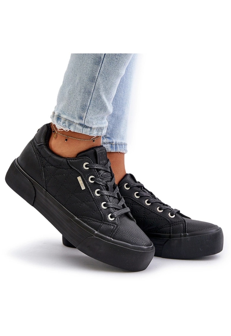Tenisi dama Big Star - izolati pe platforma - negru - piele ecologica - OO274A465 Tenisi dama Big Star - izolati pe platforma - negru - piele ecologica - OO274A465