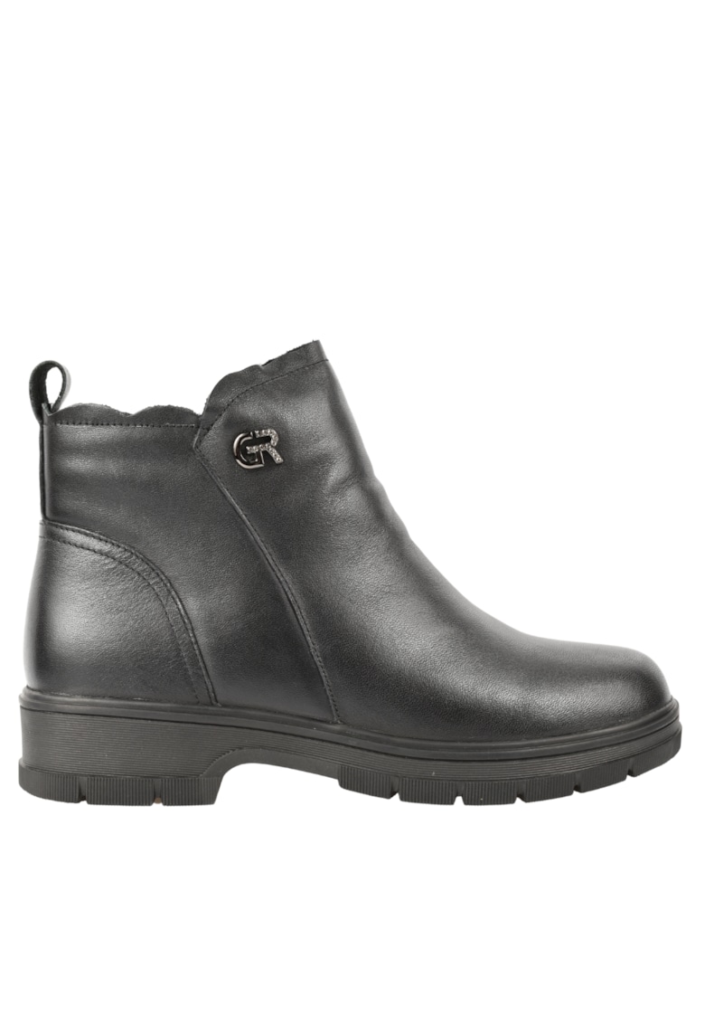 Ghete casual - dama -  58010 negru - piele naturala