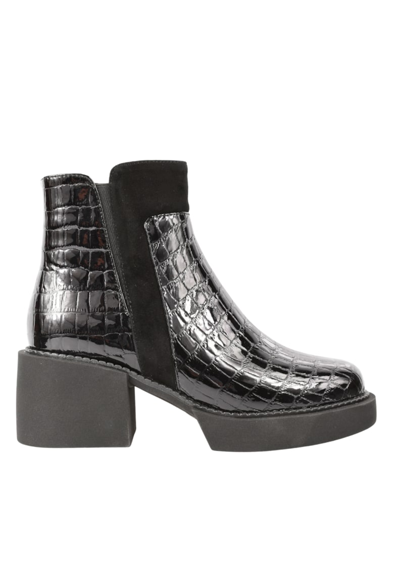 Ghete casual - dama -  K350094 negru - piele lacuita Ghete casual - dama -  K350094 negru - piele lacuita