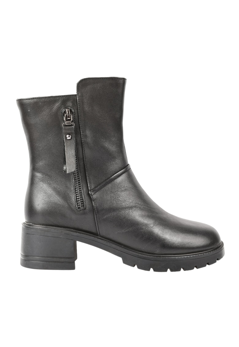 Ghete casual - dama -  M613 negru - piele naturala