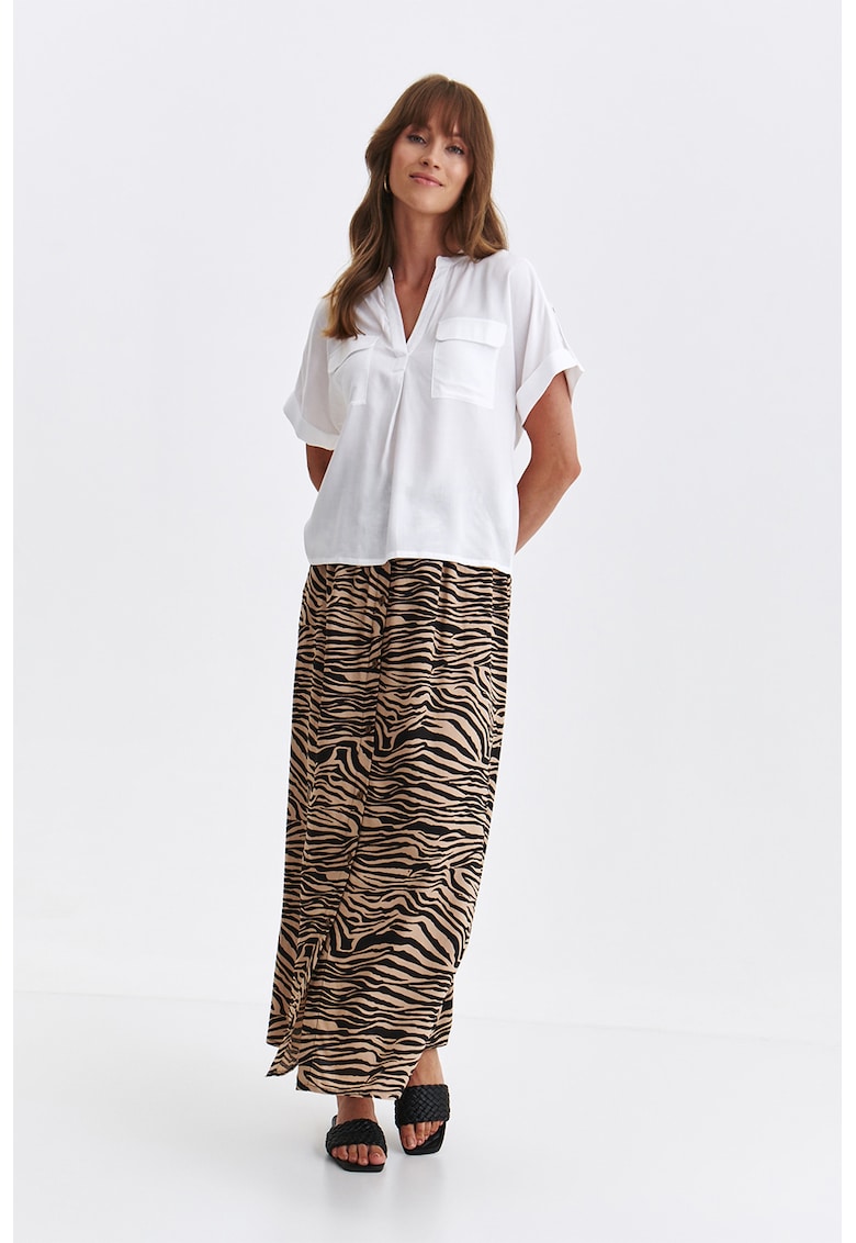 Bluza uni cu decolteu in V