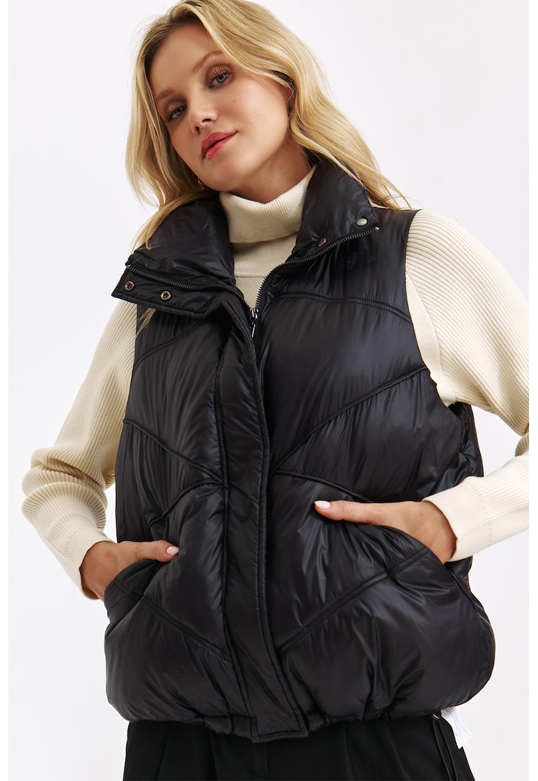 Vesta cu fermoar si buzunare laterale