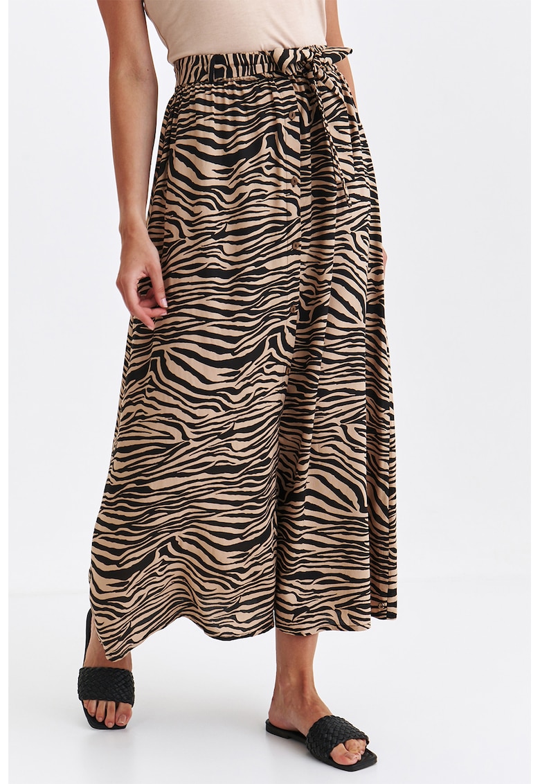 Pantaloni culotte cu animal print