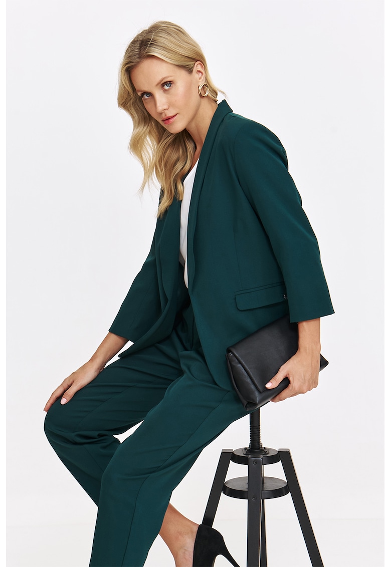 Sacou cu buzunare cu clapa - Verde inchis