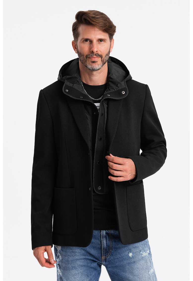 Sacou cu revere decupate