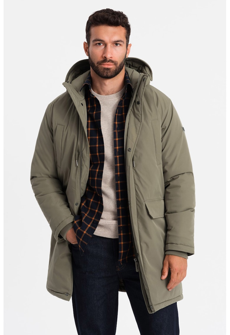 Ombre Geaca parka OM-JALJ-0166 - Cu fermoar - Cu gluga - Barbati