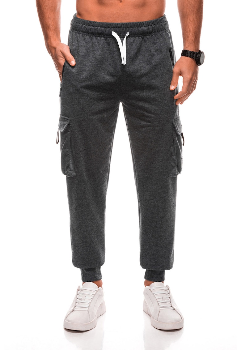 Pantaloni cargo din amestec de bumbac