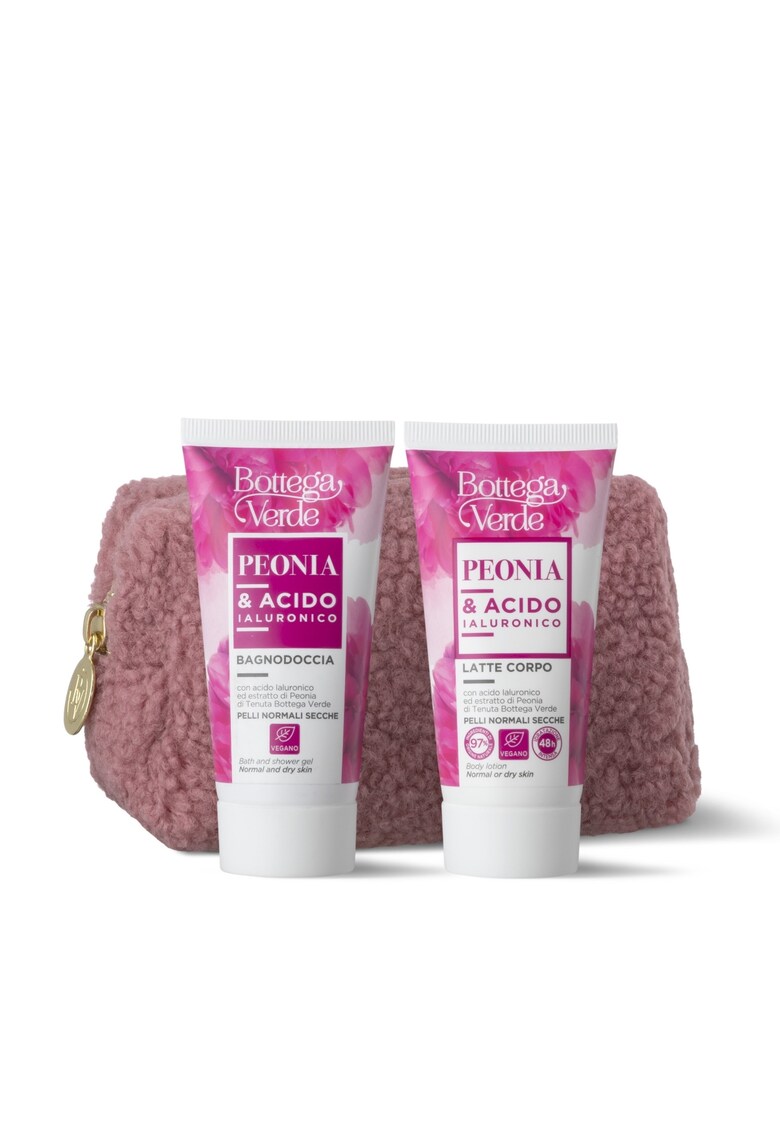 Set cadou mini size - ingrijire corp cu bujor - Peonia e Acido ialuronico - 2x50 ML -