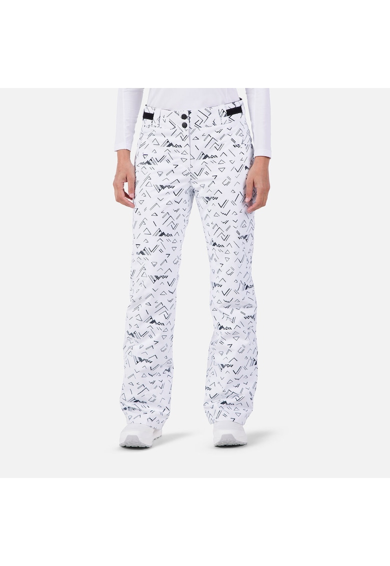 Pantaloni ski  Staci Print - alb - pentru dama