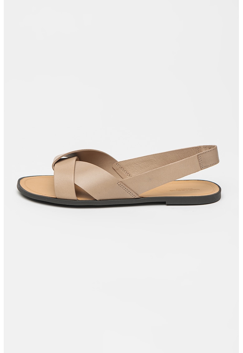 Sandale slingback de piele