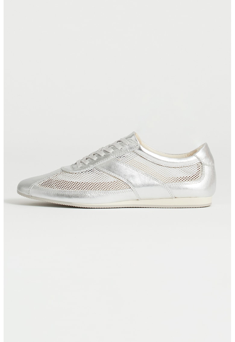 Pantofi sport din piele cu insertii din plasa