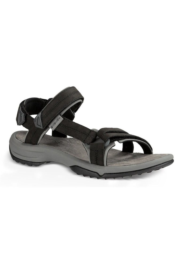 Sandale dama universale - negru/gri - sintetic -