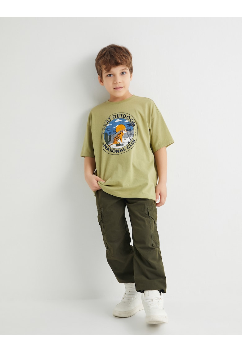 Pantaloni cargo cu croiala conica