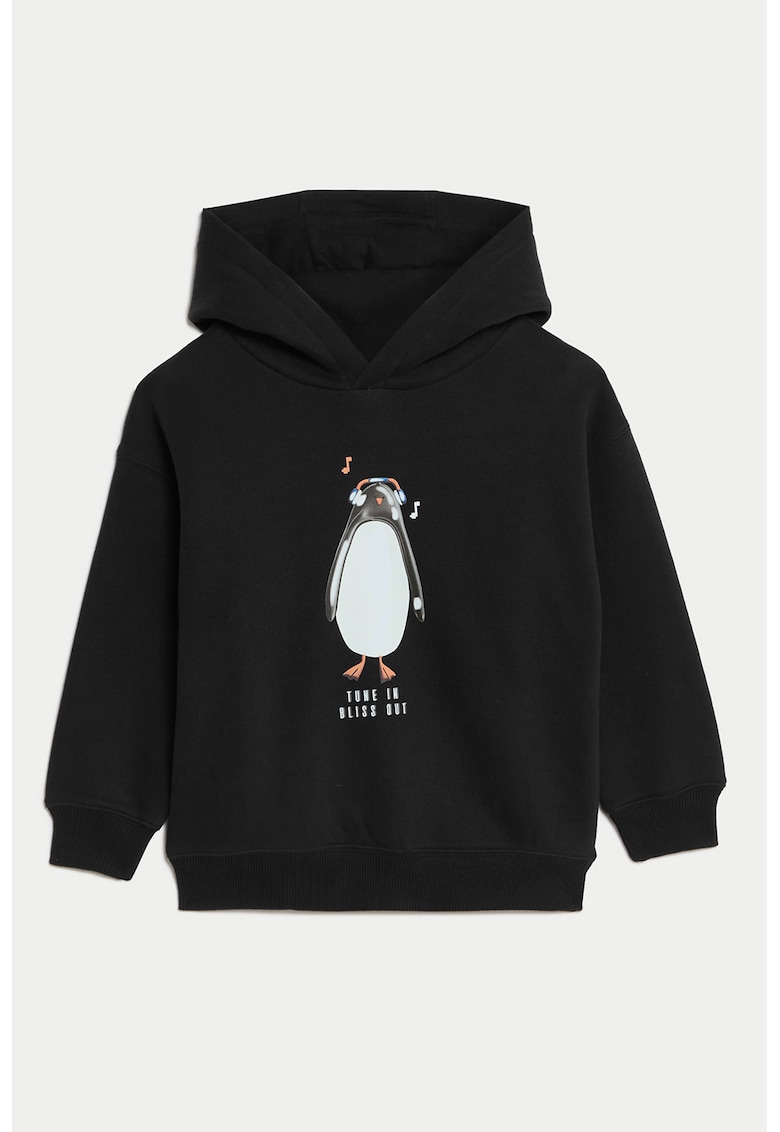 Hanorac cu imprimeu pinguin