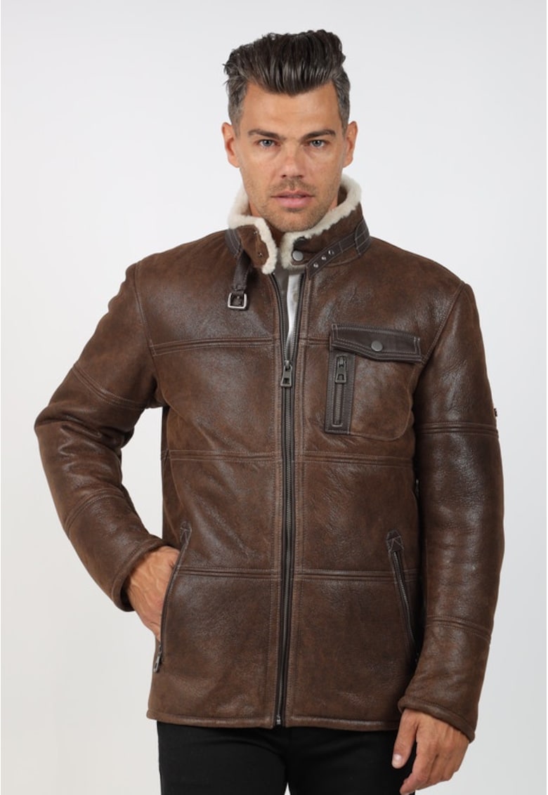 Cojoc de Barbati din Blana de Miel - Model Florin
