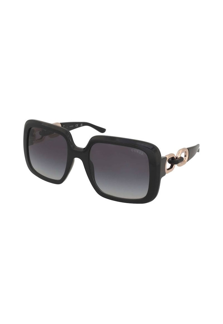 Ochelari de soare dama model GU00161 01B - forma supradimensionata - culoare neagra - lentile gri cu efect de tranzitie