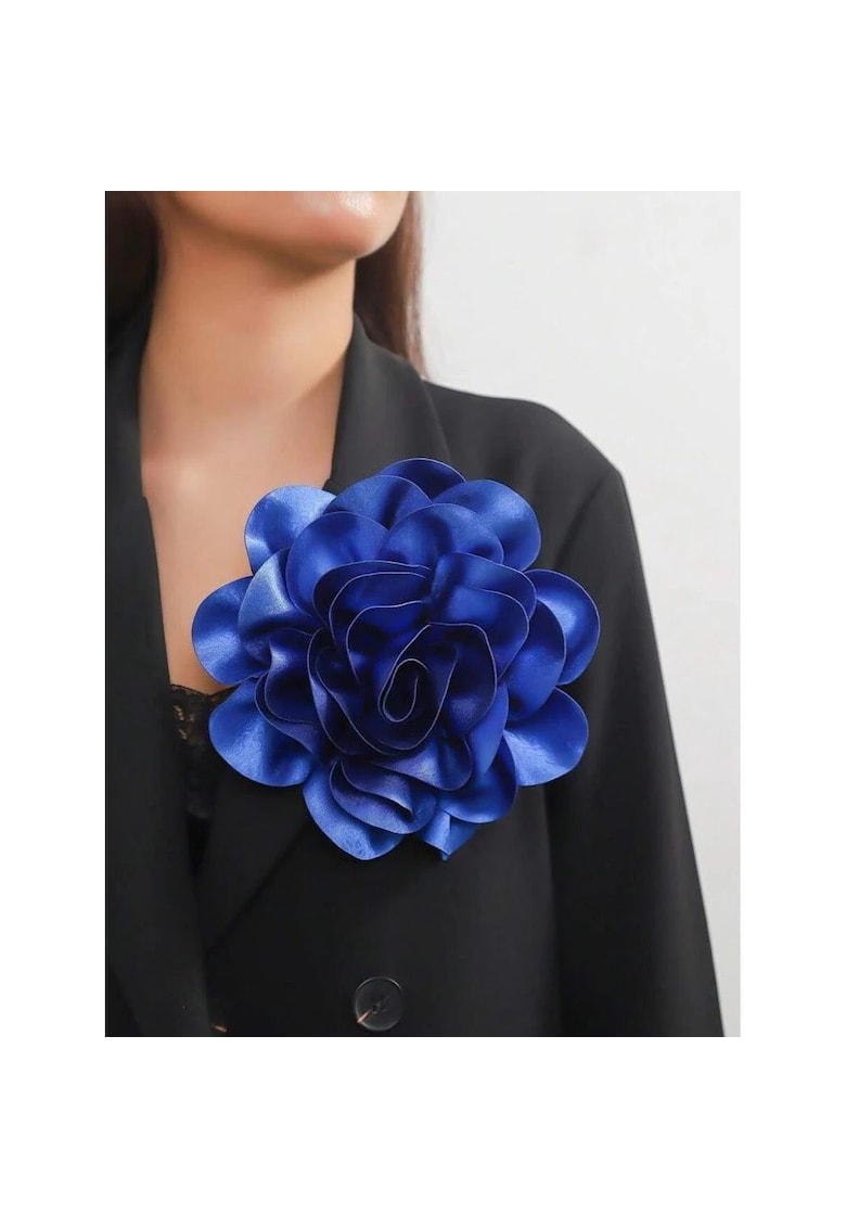 Brosa tip floare supradimensionata - albastra - Maggy C20