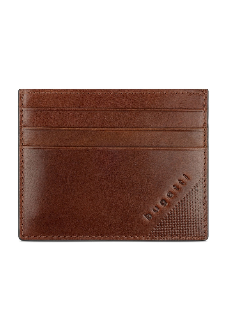 Port carduri smart RFID - piele naturala - Nobile 49125007 - Maro cognac