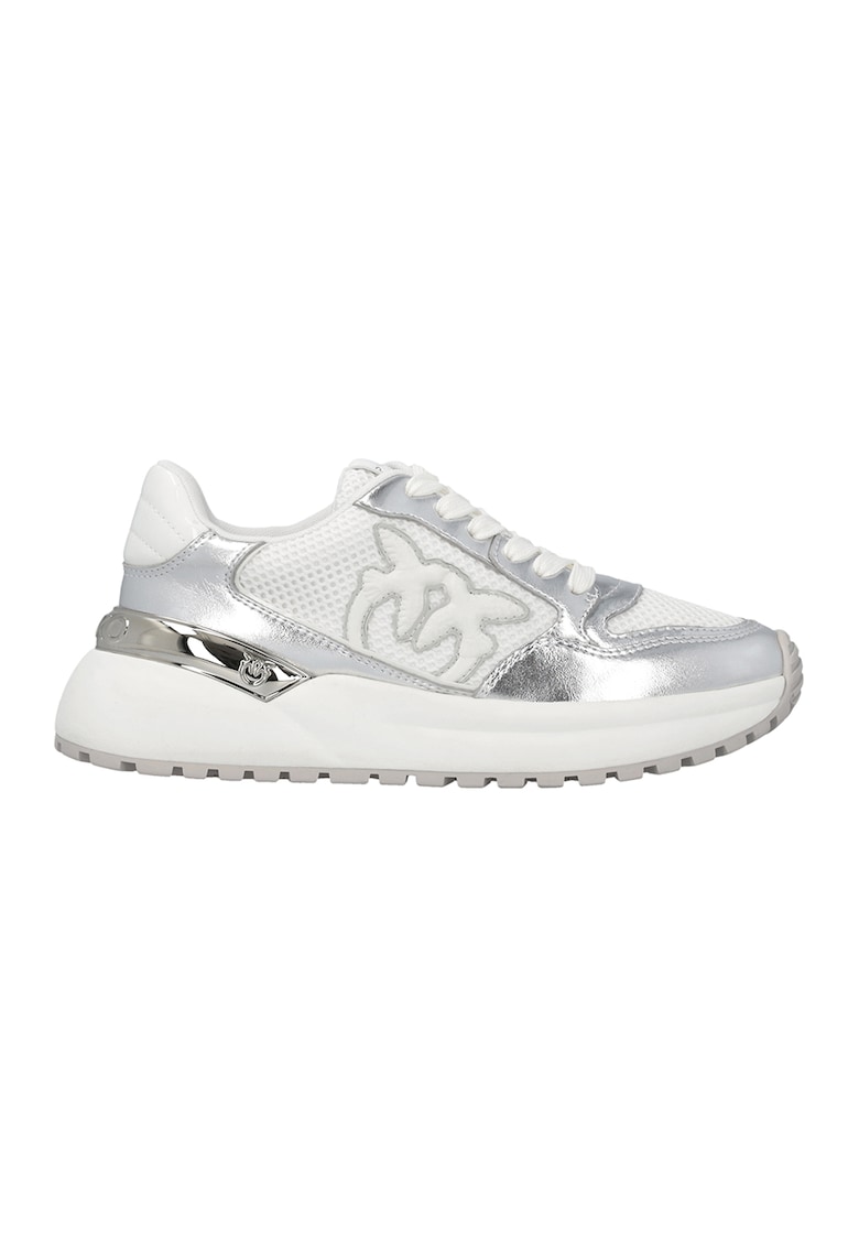 Pantofi sport de piele ecologica si material textil