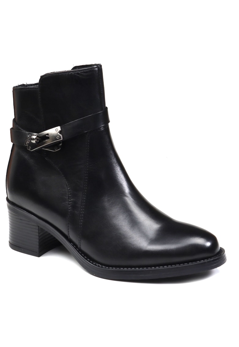 Ghete dama - piele naturala - VB26 4207 - Negru