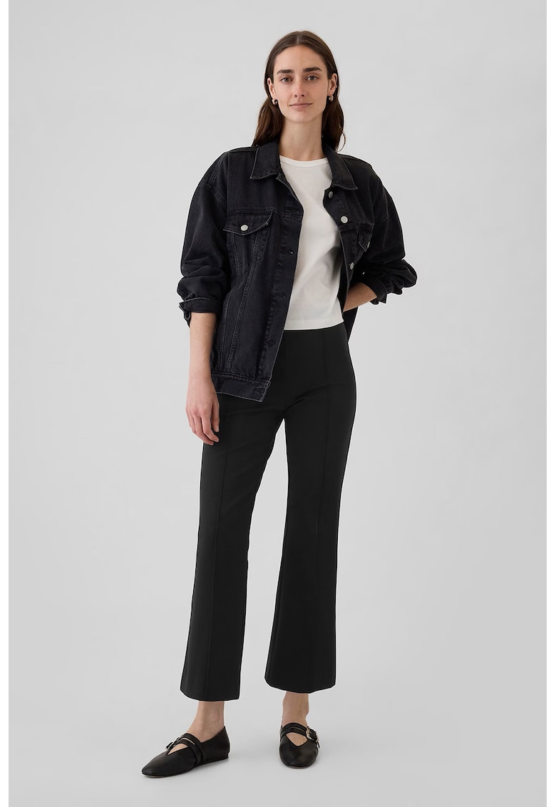 Pantaloni crop kick flare