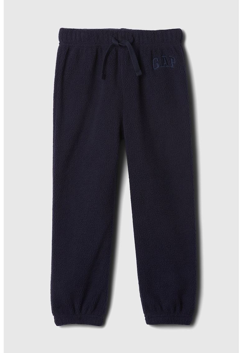 Pantaloni de trening cu blana sherpa si snur