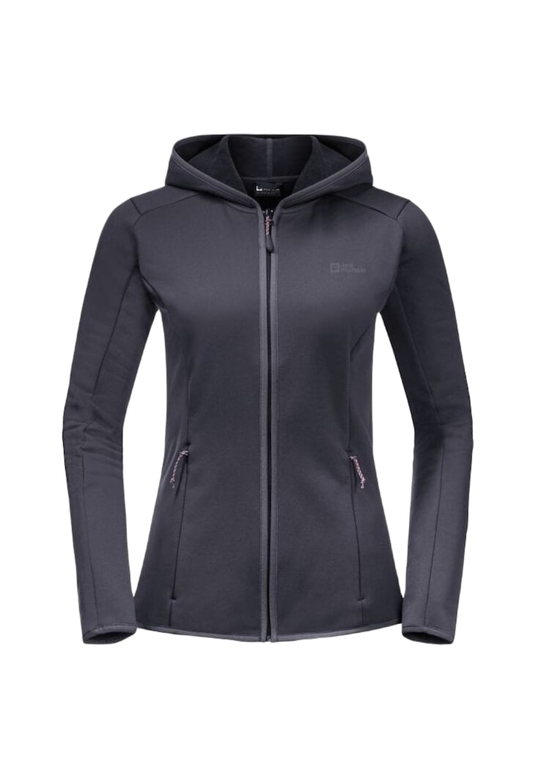 Jack Wolfskin Jacheta dama - Baiselberg Hooded FZ W 1710771 - Negru
