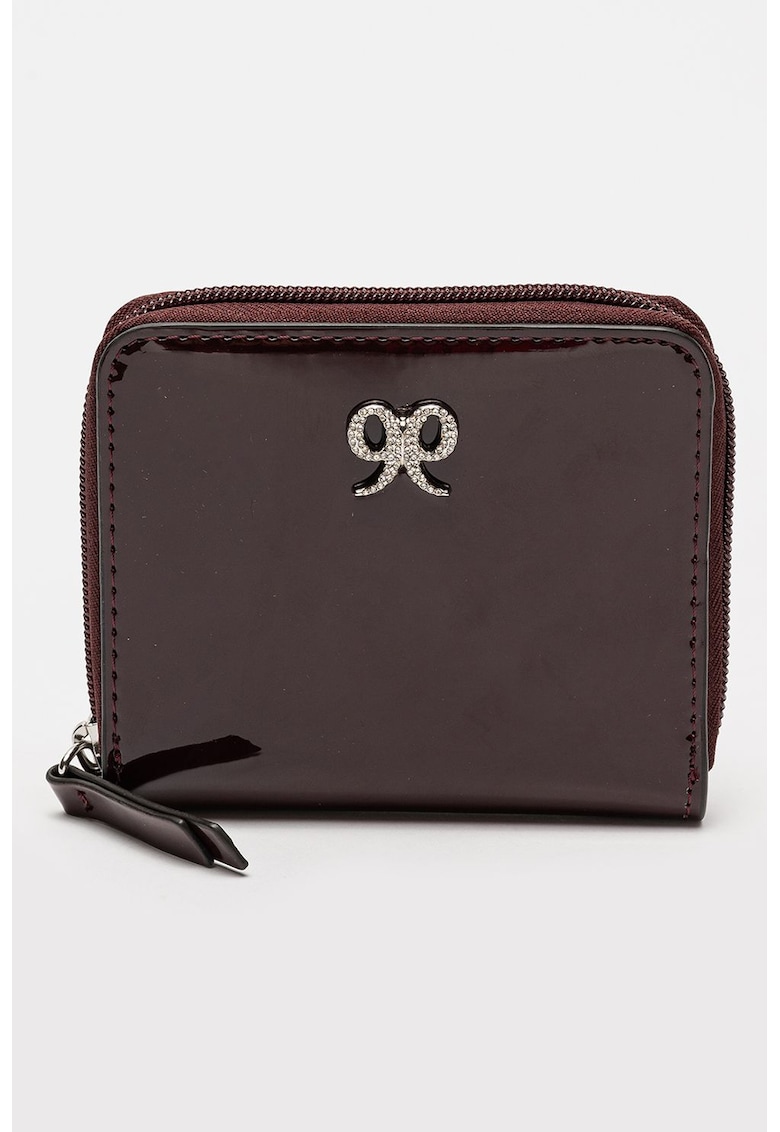 Portofel cu aspect lacuit Ellora - Violet tyrian