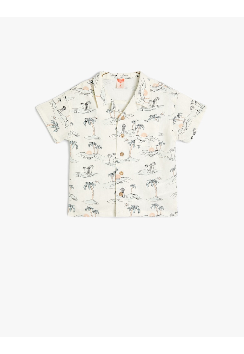 Camasa cu imprimeu si maneci scurte