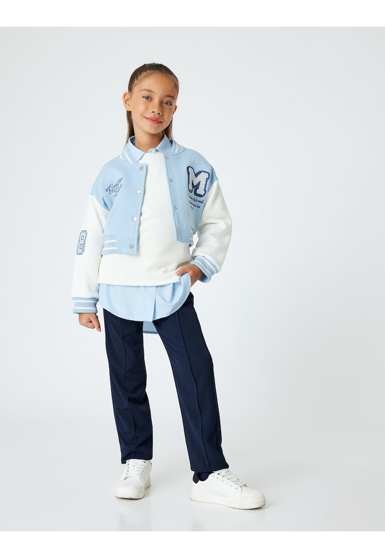 Pantaloni cu buzunare oblice - Bleumarin