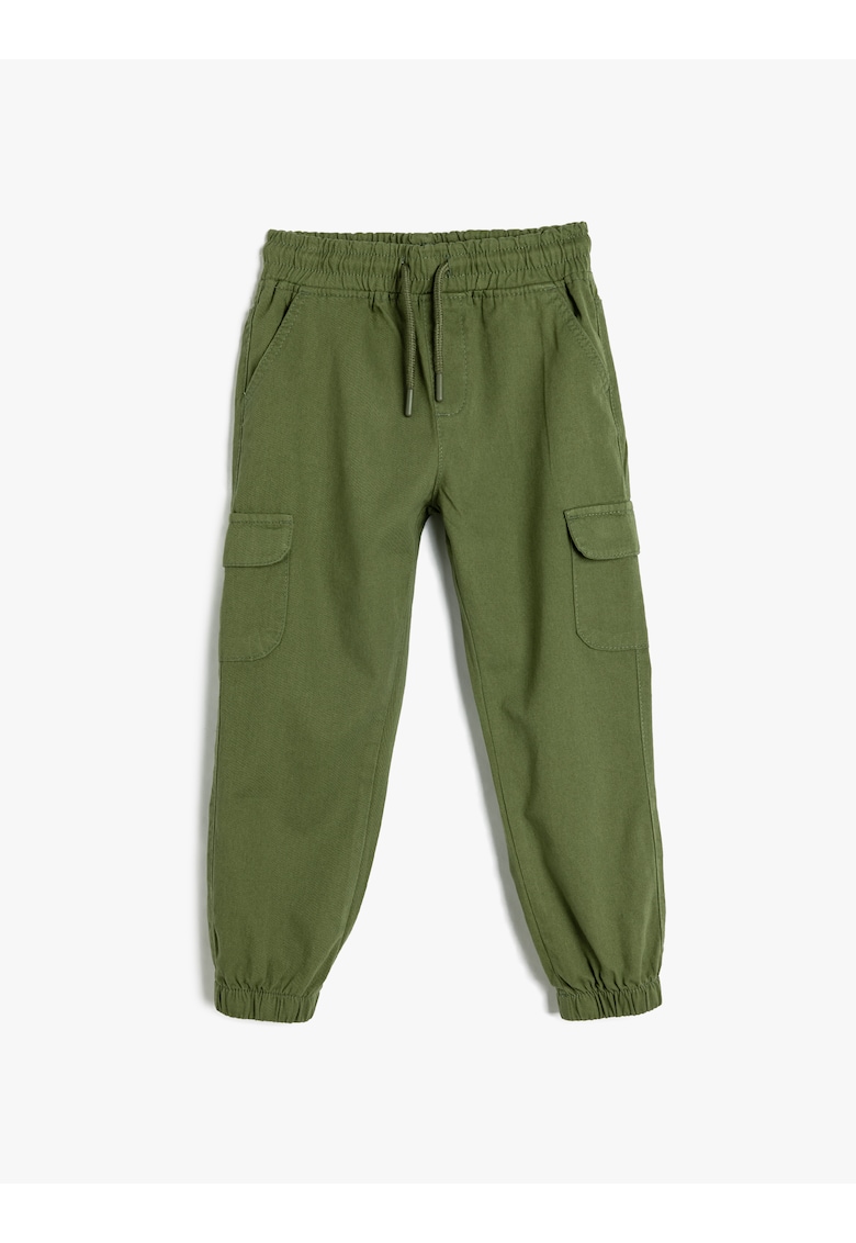 Pantaloni regular fit din amestec de bumbac