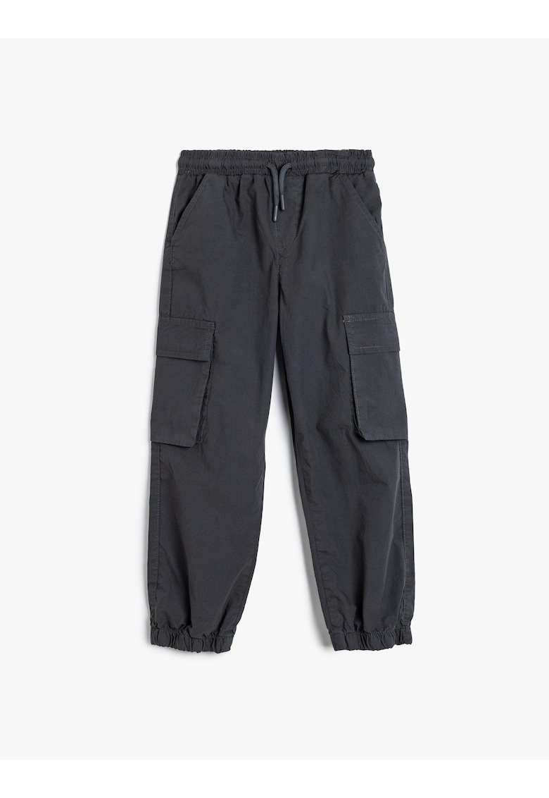 Pantaloni regular-fit din amestec de bumbac