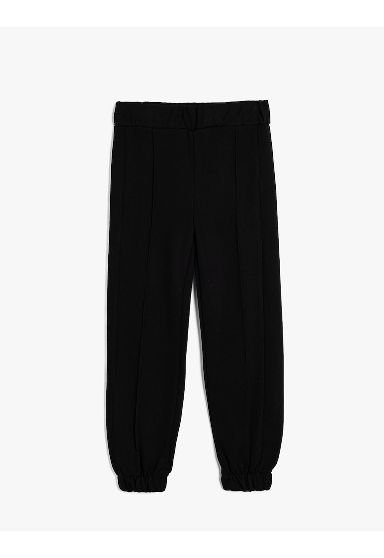 Pantaloni de trening din bumbac cu model uni