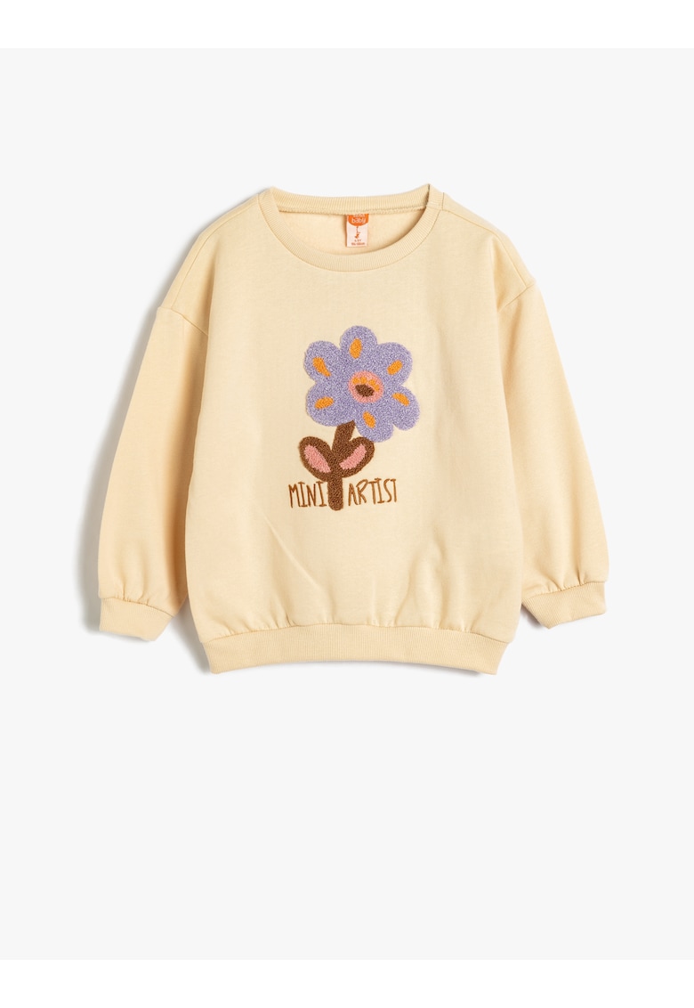 Bluza de trening din bumbac cu decolteu rotund