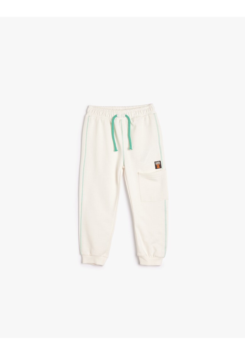 Pantaloni de trening cu snur - Alb fildes