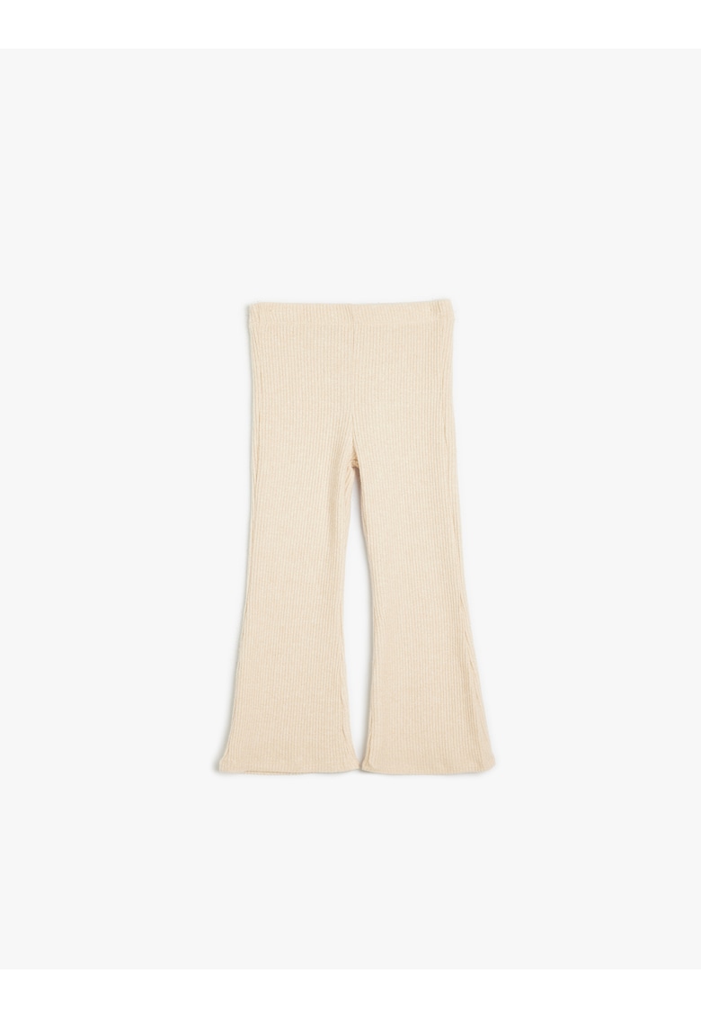 Pantaloni evazati din tricot cu striatii