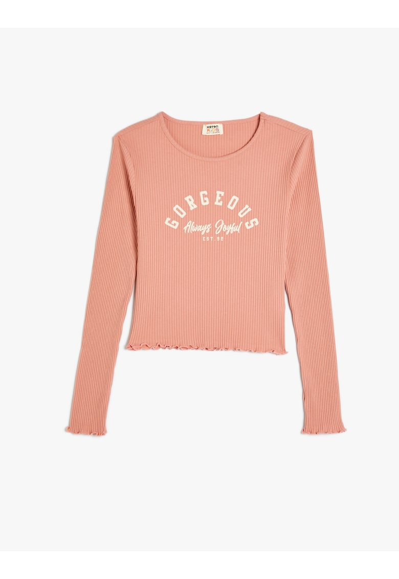 Bluza din amestec de bumbac cu aspect striat