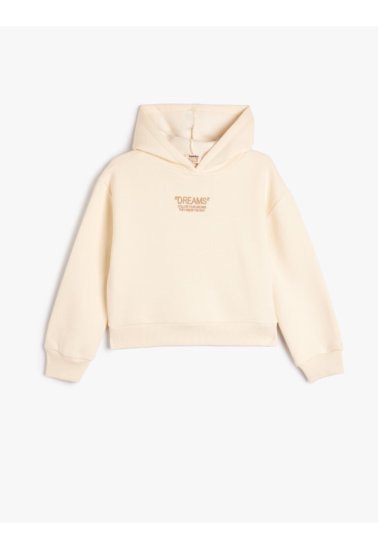 Hanorac cu broderie text