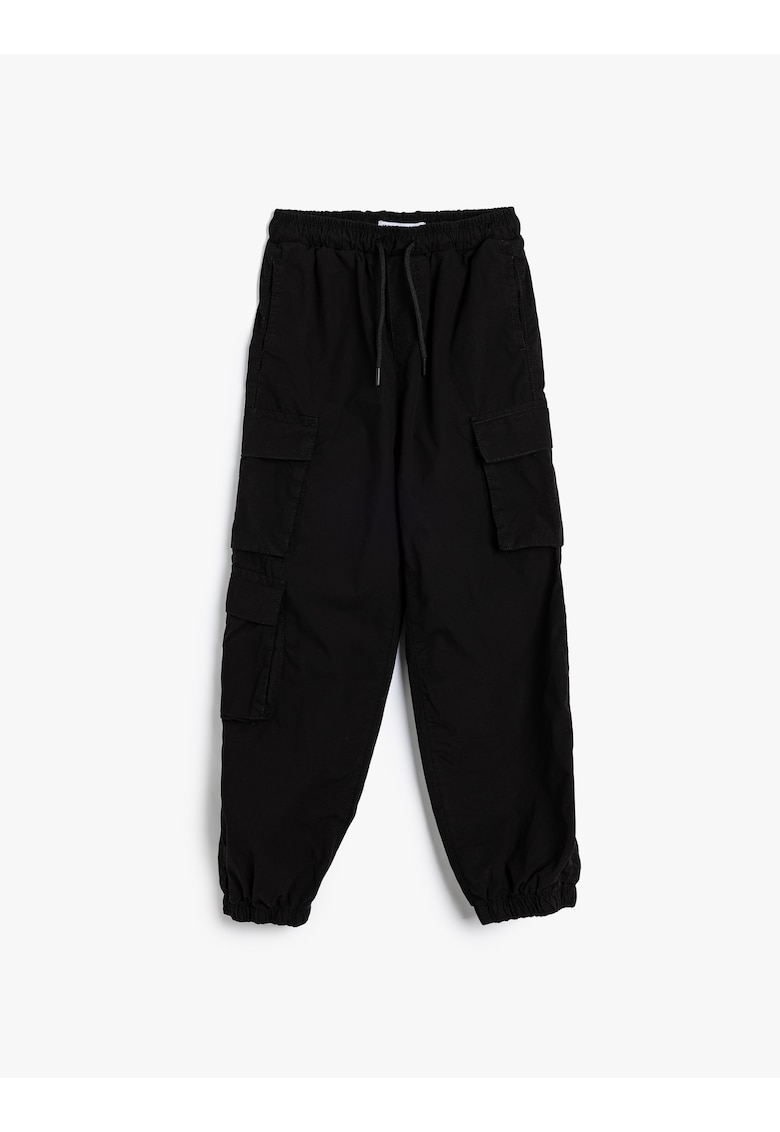 Pantaloni cargo de trening cu snur